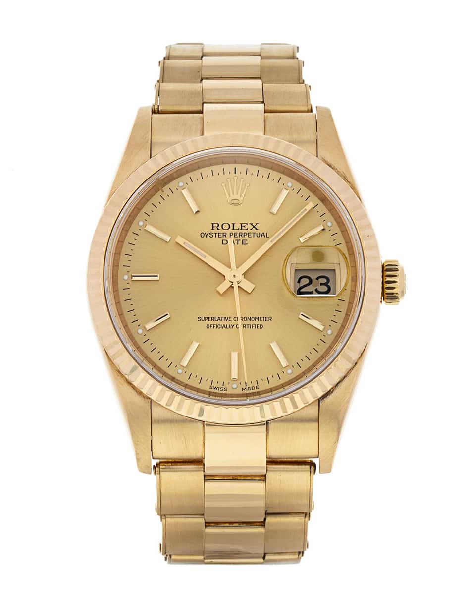 Pre Owned Rolex Oyster Perpetual Date 15238 Watch Watchfinder Co